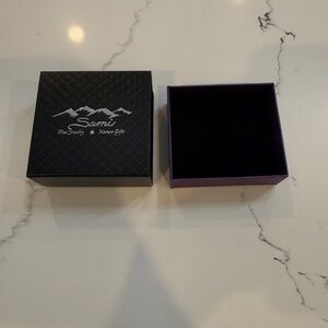 2 *Empty* Black and Purple Jewelry Gift Boxes